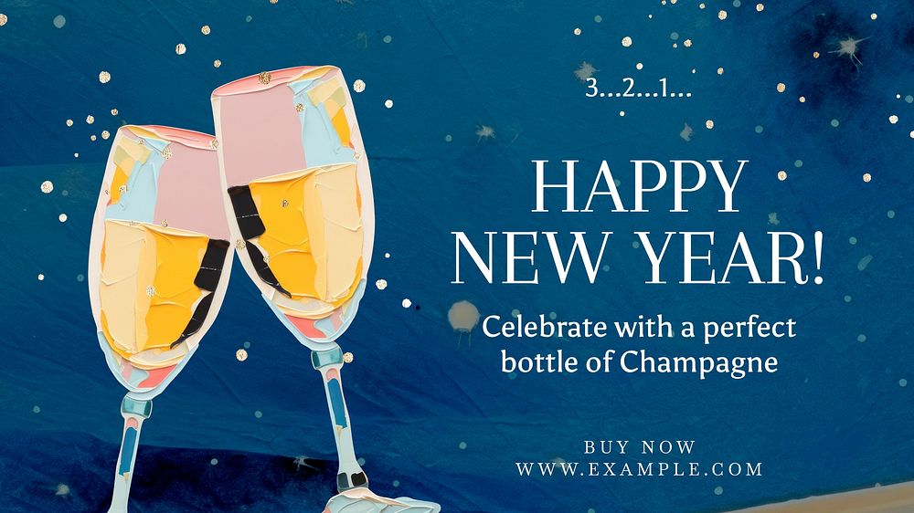 Champagne advertisement  blog banner template