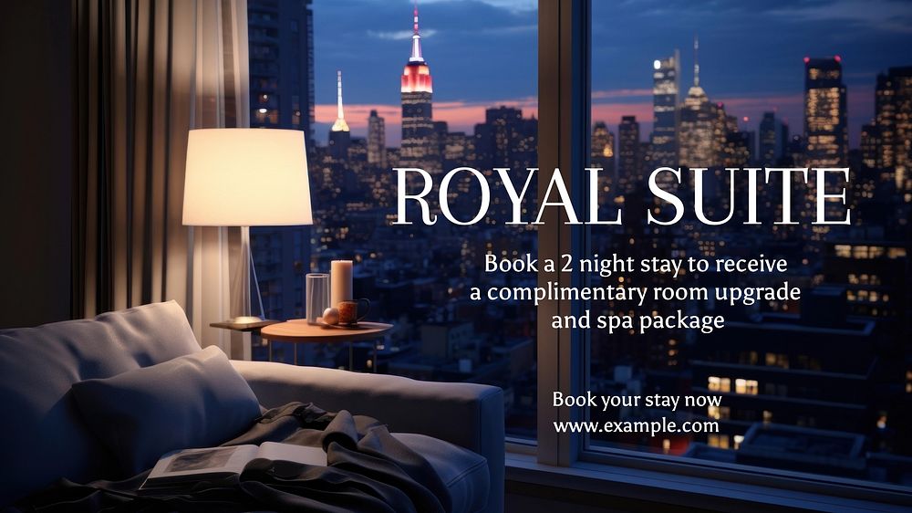 Royal suite  blog banner template