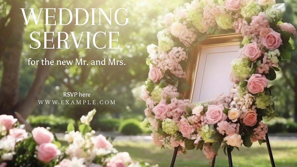 Wedding service blog banner template