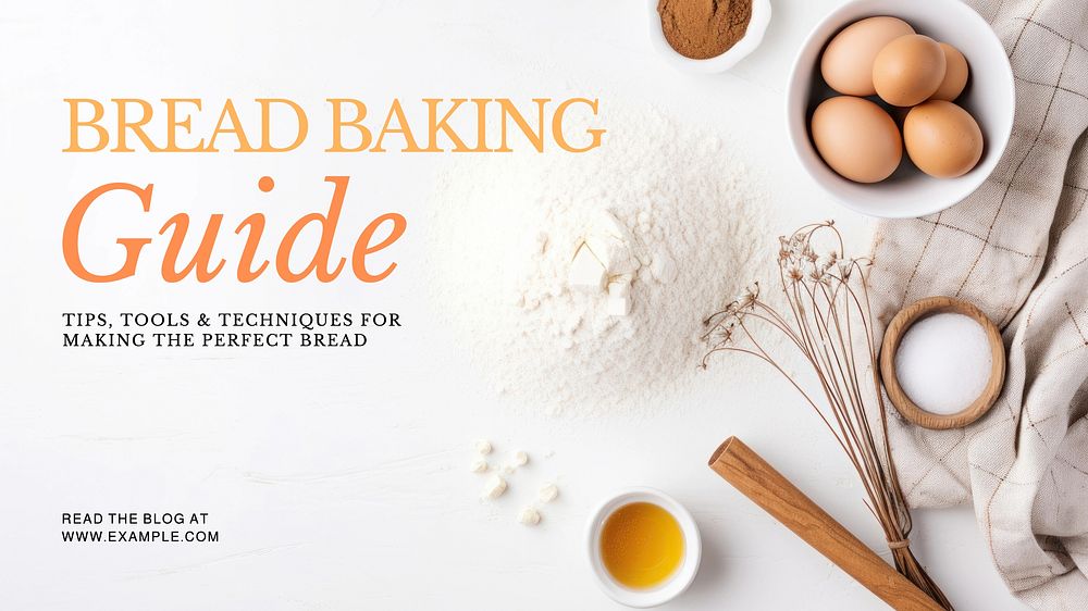 Bread baking guide blog banner template  