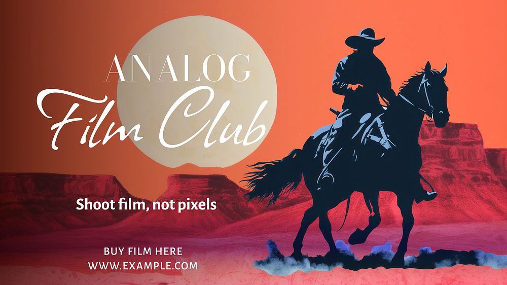 Analog film club blog banner template  