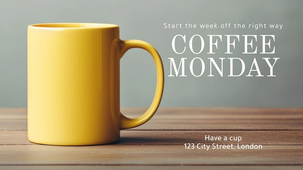 Coffee Monday blog banner template