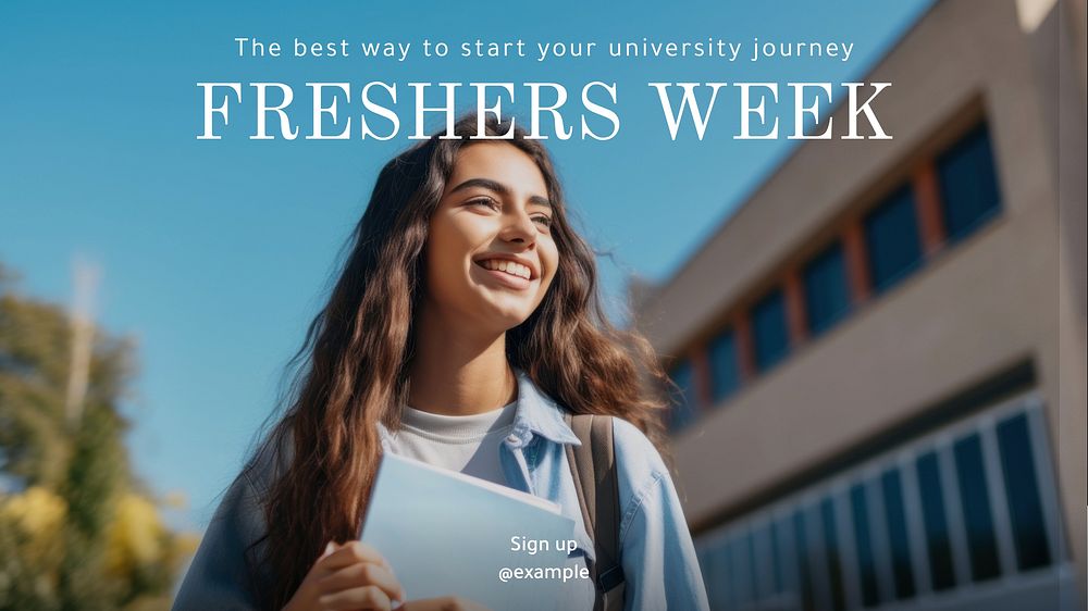 Freshers week blog banner template
