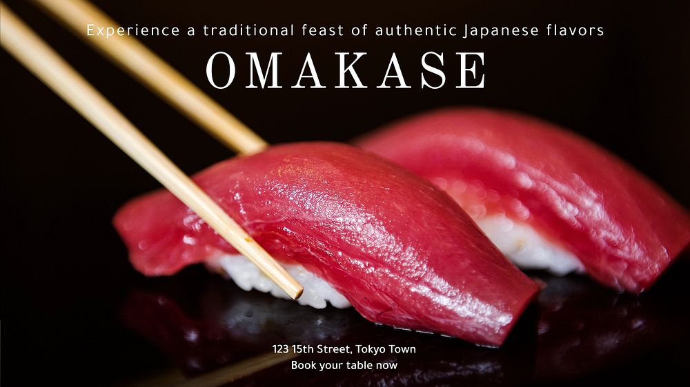 Japanese omakase blog banner template