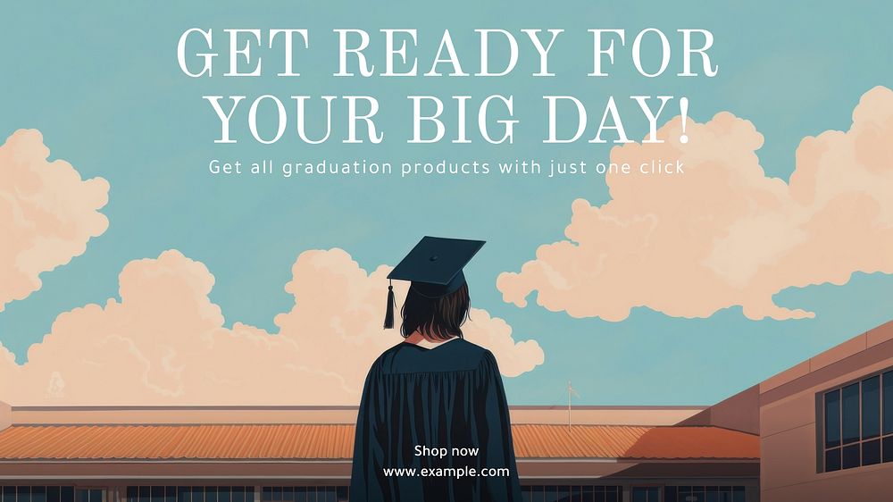 Graduation day blog banner template
