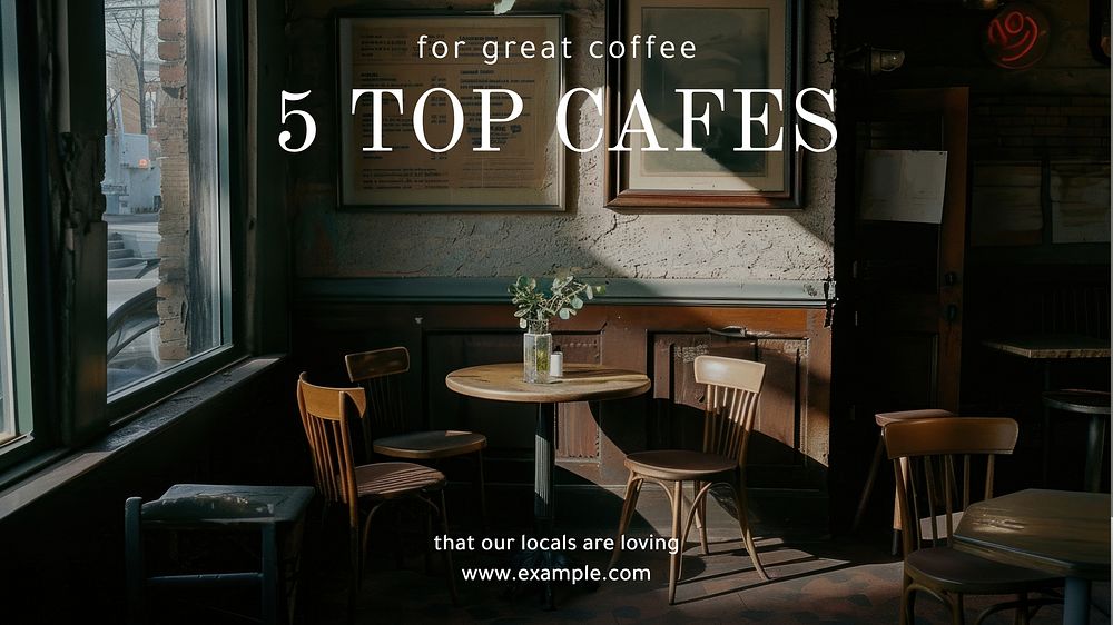 5 top cafes blog banner template