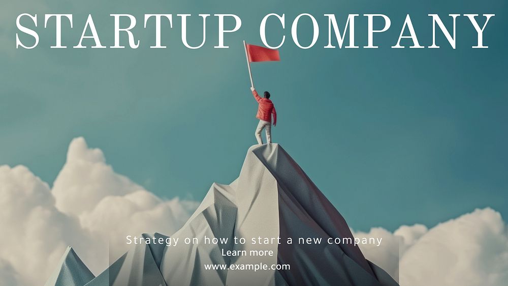 Startup company blog banner template