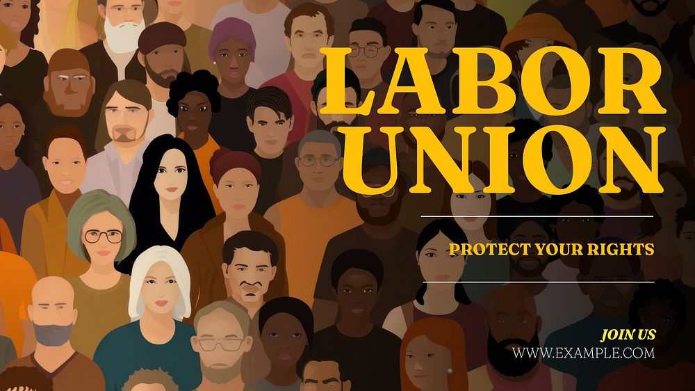 Labor union blog banner template