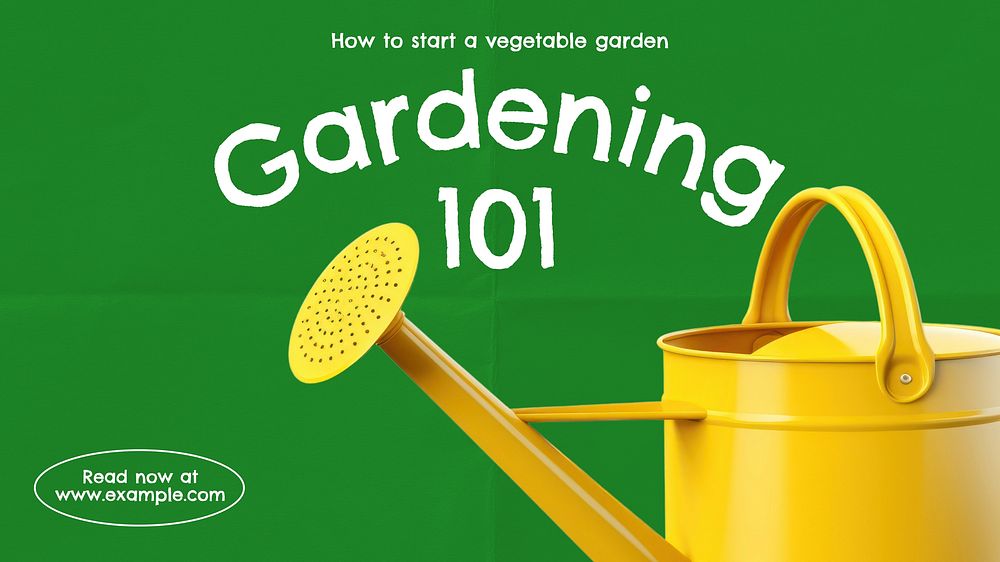 Gardening 101 blog banner template