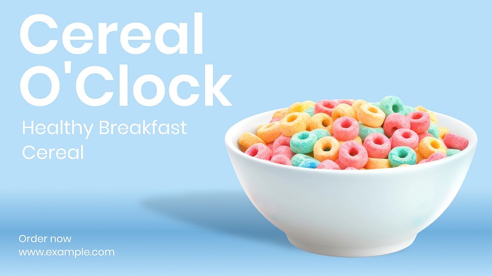 Cereal  blog banner template