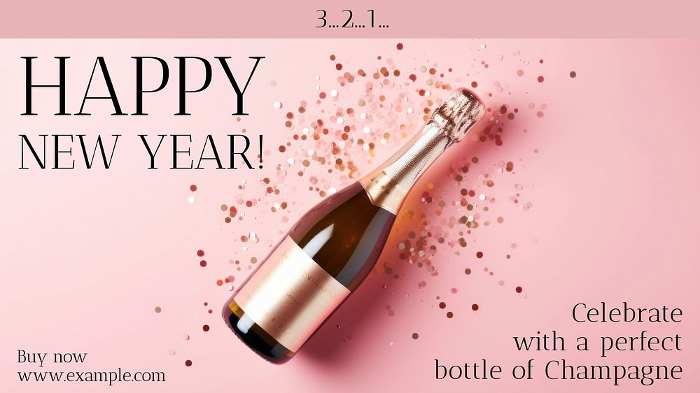 Happy New Year  blog banner template