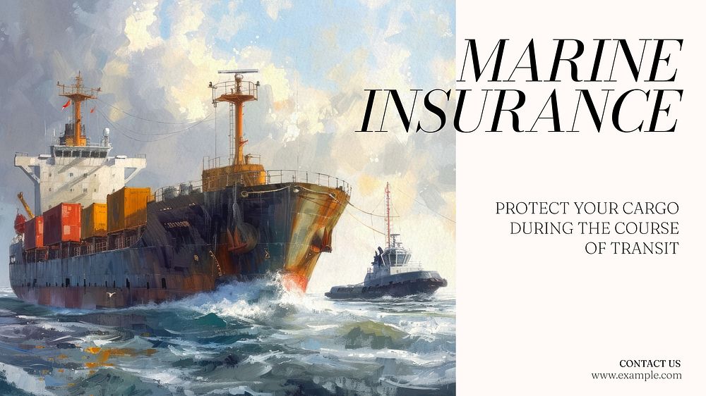 Marine insurance blog banner template