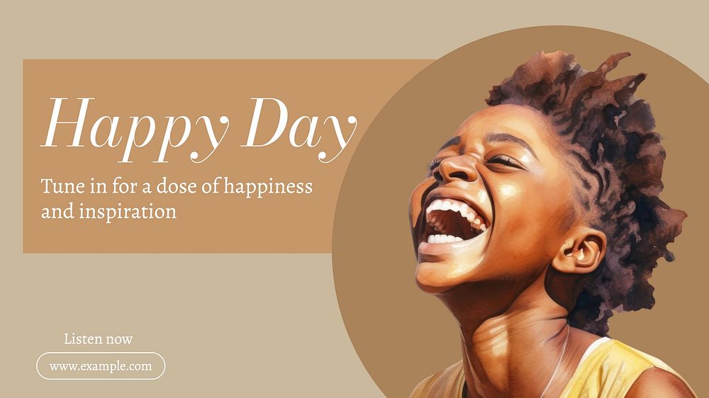 Happy days podcast  blog banner template