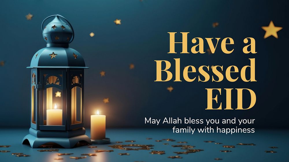 Have a blessed Eid blog banner template