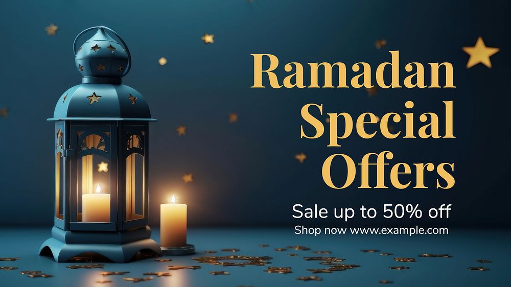 Ramadan sale blog banner template