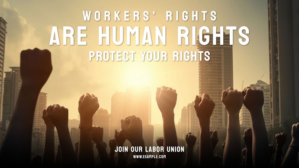 Workers' rights & protest blog banner template