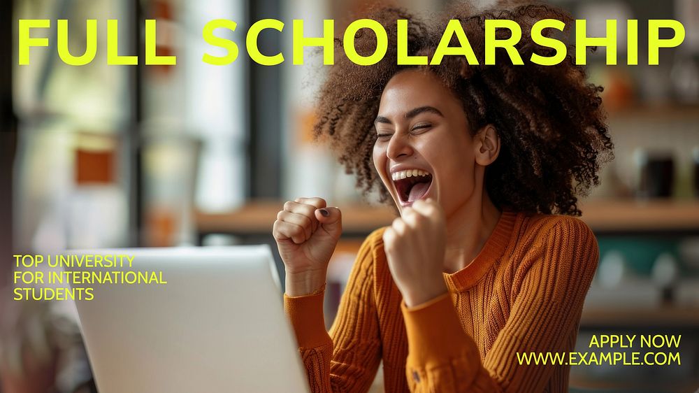 Full scholarship blog banner template