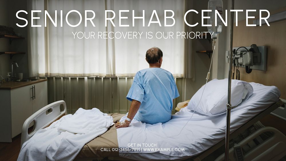 Senior rehab center blog banner template