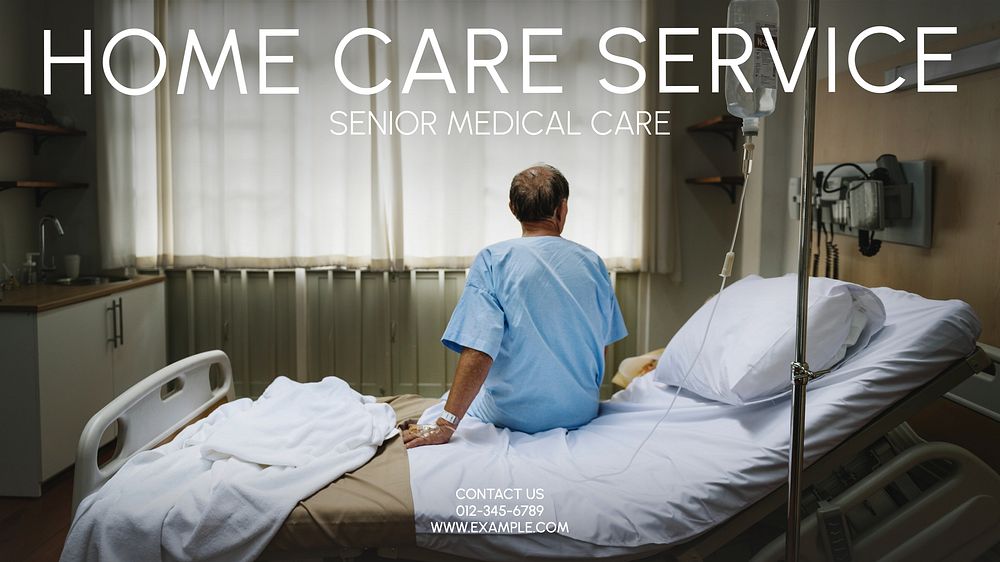 Senior medical care blog banner template