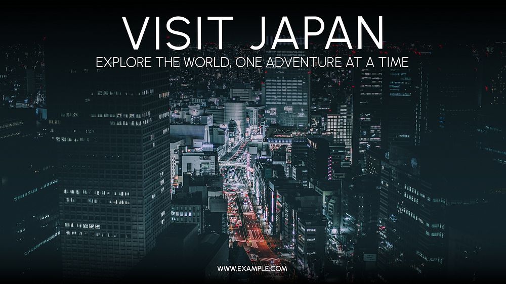Japan travel blog banner template