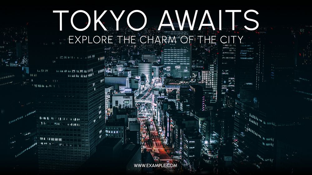 Tokyo awaits blog banner template