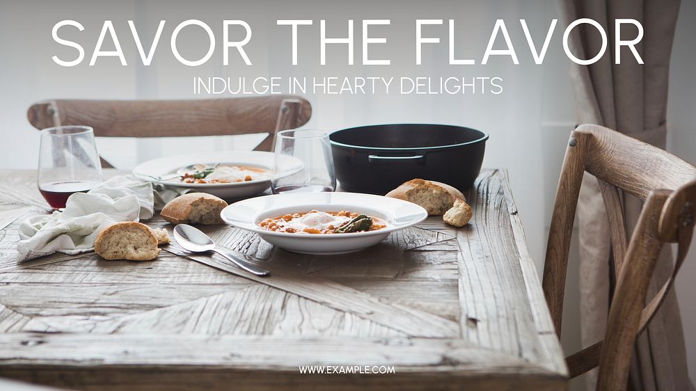 Hearty food blog banner template