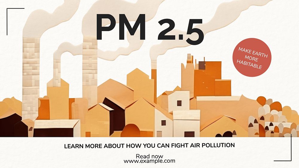 Air pollution campaign blog banner template