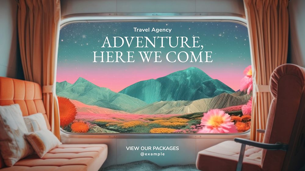Adventure travel blog banner template