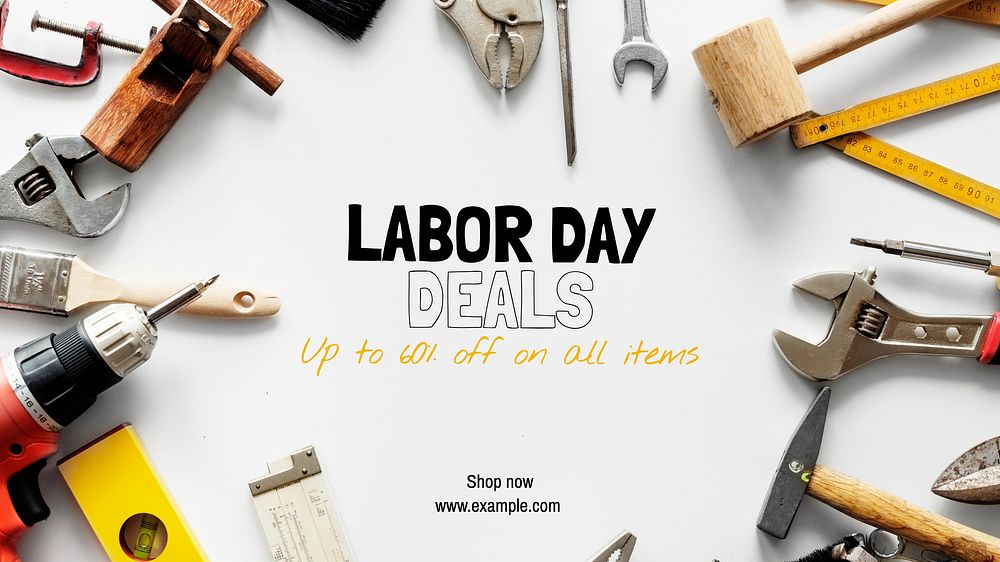 Labor day deals blog banner template