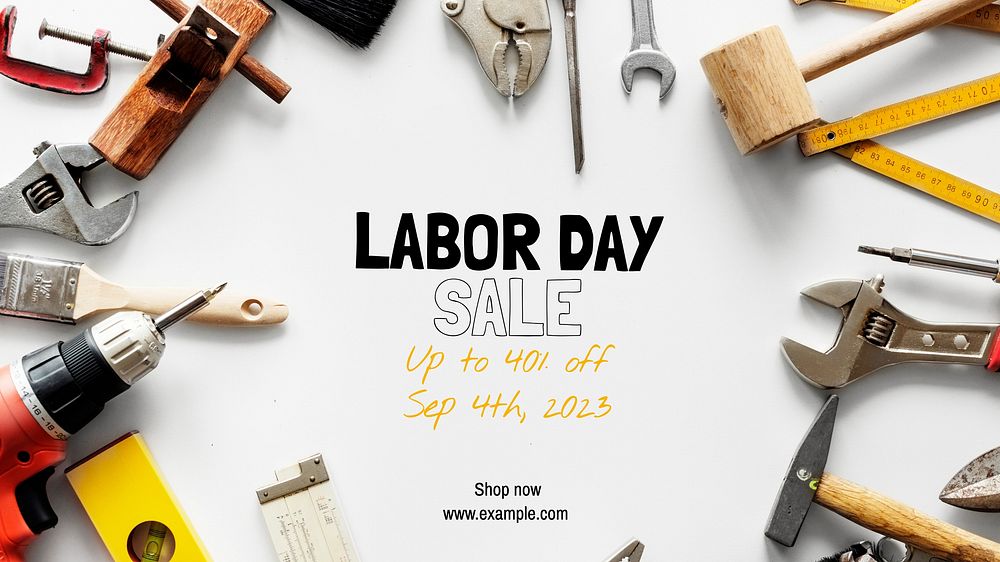 Labor day sale blog banner template