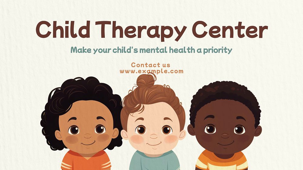 Child therapy center blog banner template