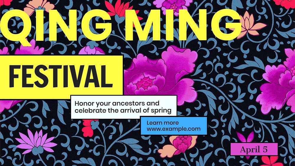 Qingming festival blog banner template
