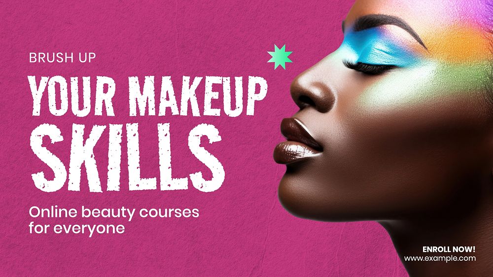 Makeup class Facebook cover template
