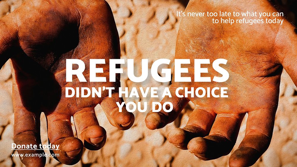 Refugee blog banner template
