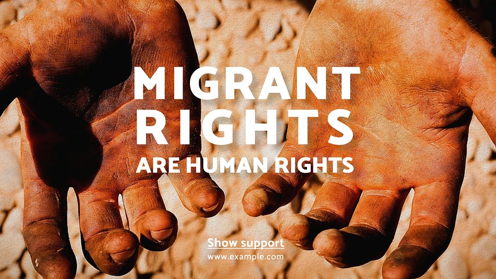 Migrant rights blog banner template