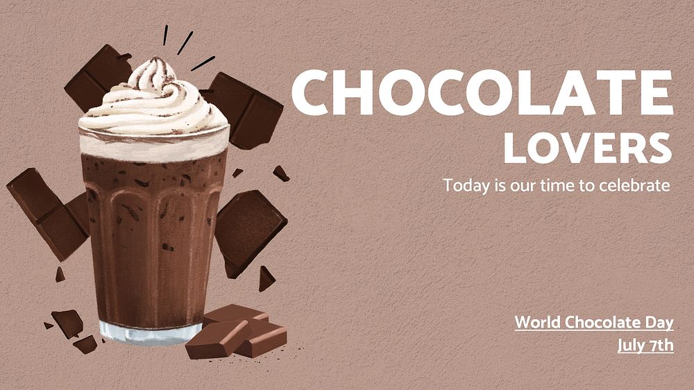 Chocolate lovers blog banner template