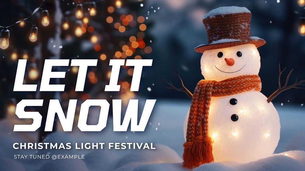 Let is snow blog banner template