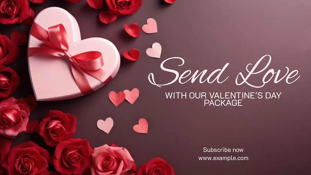 Valentine's day package blog banner template
