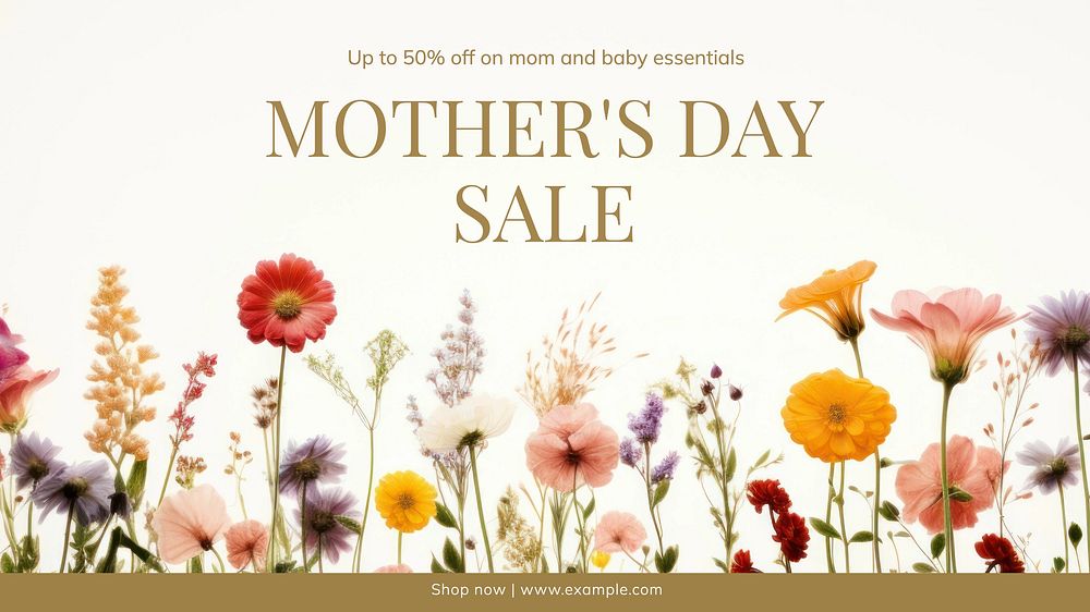 Mother's day sale blog banner template