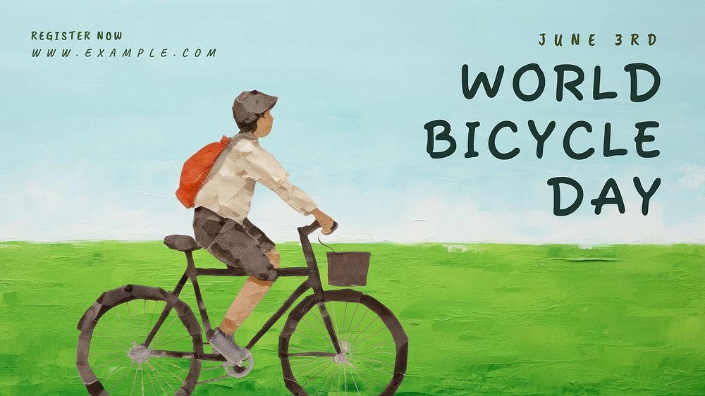 World bicycle day blog banner template
