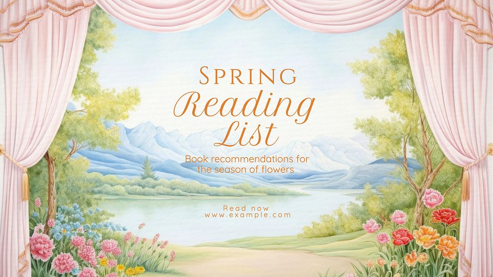 Spring reading list  blog banner template