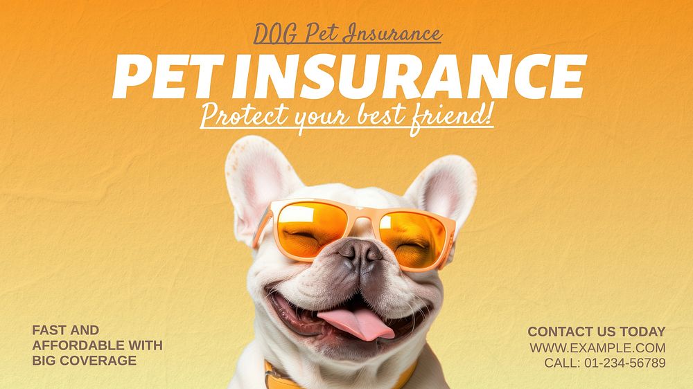 Pet insurance blog banner template