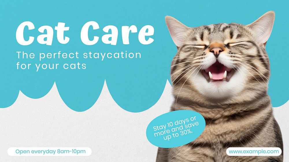 Cat care blog banner template