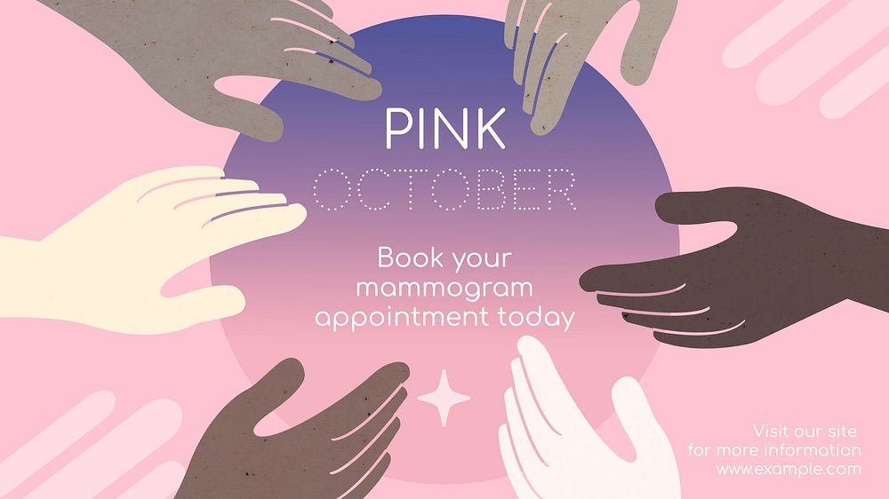 Pink October blog banner template