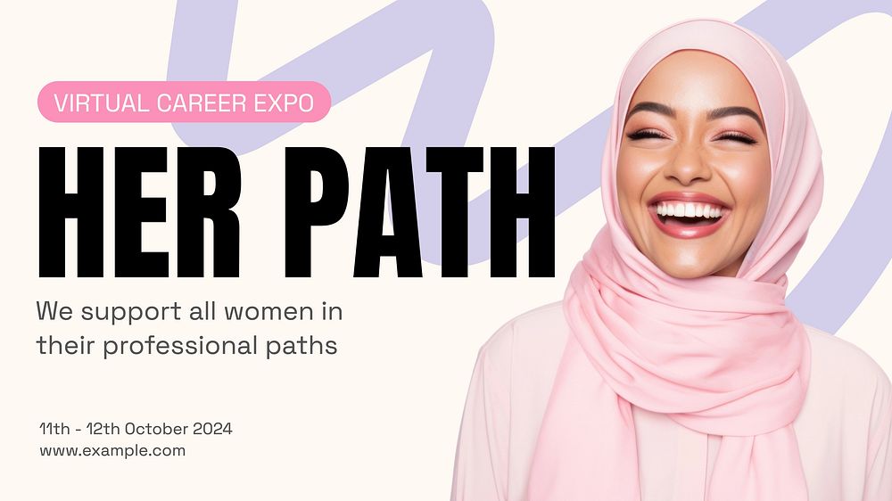 Female career expo blog banner template