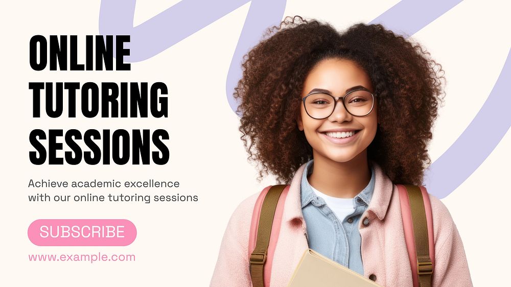 Online tutoring sessions  blog banner template