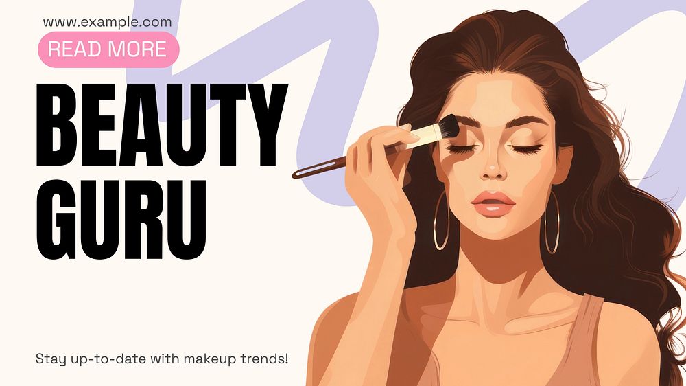 Beauty guru blog banner template