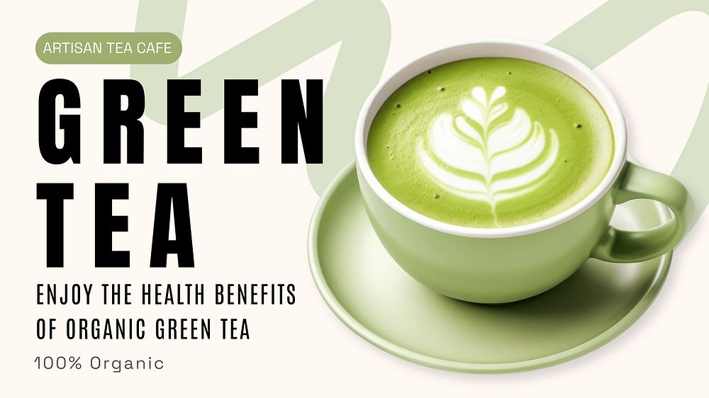 Green tea blog banner template