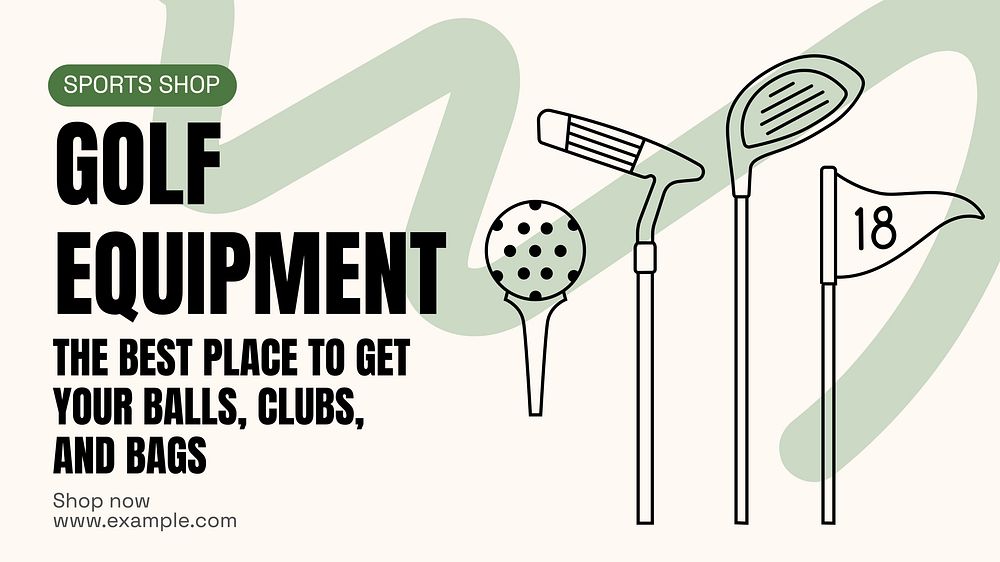 Golf equipment blog banner template