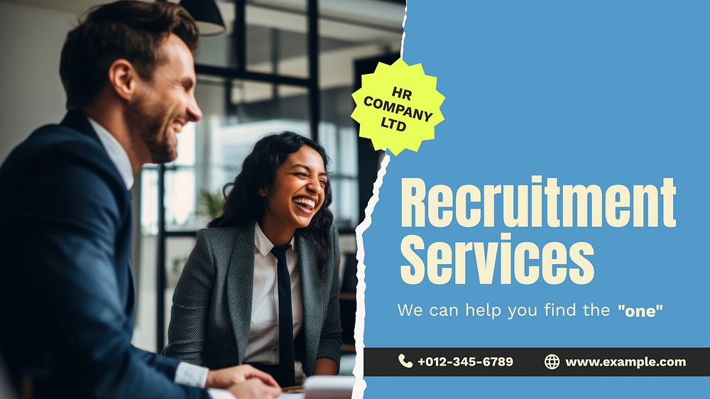 Recruitment services blog banner template